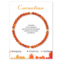 Bracelet extensible en perles de pierres de naissance de 4 mm pour femmes, perles dorées, style campus simple, cadeau d'amitié