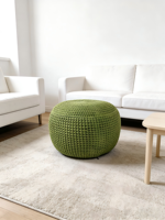 Pouf de sol moderne en tissu tissé à la main de style nordique pour chambre à coucher, coussin de canapé, repose-pieds, tabouret à chaussures amovible