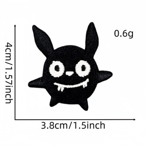 Nouvelle Offre : Écussons Brodés Thermocollants Personnalisés en Feutre, Motifs Étoile <span class=keywords><strong>Noire</strong></span>, Fleur, Cœur, Chat pour Vêtements, Sacs et Chapeaux - Product Image 5