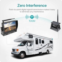 GreenYi – caméra de recul solaire à aimant, moniteur IPS de 7 pouces, Kit DVR sans fil, 1 Min, bricolage pour fourgonnettes, remorque, RV, camion, voiture