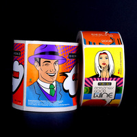 Rouleau d'autocollants en papier adhésif personnalisé en gros pour étiquettes de parfum, impression personnalisée de couleur et de logo, résistant à l'eau