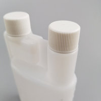Bouteille en plastique à double col PE 350 ml 1 L, bouteille de mesure en plastique à double col avec bouchon inviolable