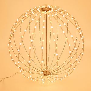 <b>LED</b> Iron <b>Ball</b> Light Hanging Ornament Garden Wedding Home Decoration - Product Image 3
