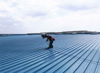 Revêtement bleu résistant aux intempéries pour l'étanchéité des toitures en métal ondulé, séchage de surface en 8h