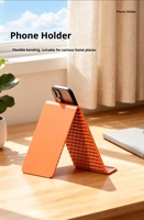 Support de téléphone flexible multi-angle réglable en silicone avec noyau en aluminium, pliable et enroulable pour téléphones et tablettes