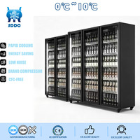 Réfrigérateur à bière pour magasin de proximité, réfrigérateur vertical commercial avec porte vitrée, refroidissement par air et compresseur, garantie de 2 ans