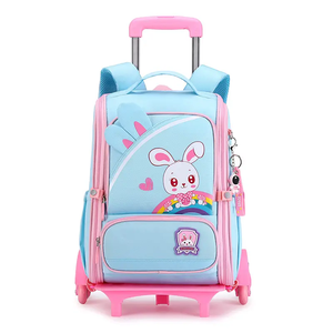 Nouveau sac à roulettes pour enfants 2023, pour les élèves du primaire, sacs d'école à roulettes, dos amovible, double usage - Product Image 2