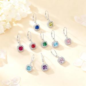 Pendientes de Halo chapados en rodio de lujo de alta calidad, pendientes de aro de flores, pendientes de mujer plateados 925, venta al por mayor <span class=keywords><strong>2023</strong></span> - Product Image 3