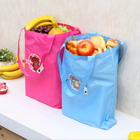 Nouveauté Sacs de courses pliables à poignée épaule de taille moyenne en nylon écologique personnalisés avec impression sérigraphique