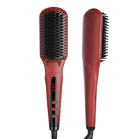 Brosse lissante professionnelle portable, chauffage rapide PTC, ionique, 450F, peigne lisseur pour cheveux