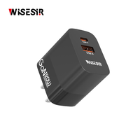 Chargeur portable rapide WISESIR 20W GaN PD en forme de glaçon Type-C pour téléphones et tablettes avec protection OTP, efficacité de 92%