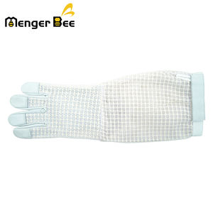 Proveedor de EE. UU. Guantes de cuero de apicultura ventilados profesionales Diseño de manga corta Cierre de puño de Velcro Nueva condición Guante de abeja - Product Image 6
