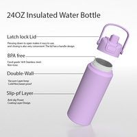Vente chaude 304 bouteille d'eau en acier inoxydable sans BPA garder 12 heures au chaud 24 heures au froid avec poignée