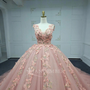 Jancember ANY04 Princesa Rosa Sin Mangas Noche Quinceañera 15 Vestidos Anos - Product Image 4