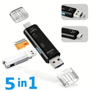 ตัวอ่านการ์ดความเร็วสูง 5 in 1 Type C USB รองรับหลายรูปแบบ OTG สำหรับโทรศัพท์มือถือและแล็ปท็อป - Product Image 2