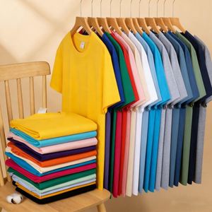 Hot Sale Casual Cotton Lightweight 180gsm 100% <b>Comb</b> Cotton Summer Short Sleeve Tee Round Neck Solid Color Unisex T-Shirt - Product Image 1