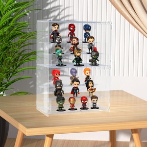 2 Tier Acrylic hiển thị trường hợp cho sưu tầm rõ ràng Acrylic hiển thị hộp cửa lắp ráp Countertop Acrylic Hộp cho hành động - Product Image 2