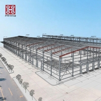 Bâtiments préfabriqués en acier ZTSS, structure de hall industriel, bâtiment de stockage, entrepôt métallique à grande portée pour utilisation logistique