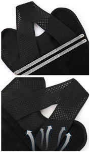 Ginocchiera sportiva a compressione ginocchiera regolabile ortopedica elastica bianca nera - Product Image 5