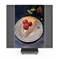 Écran LED pliable à trois volets pour exposition intérieure P2.5, affichage couleur double face sur pied mobile