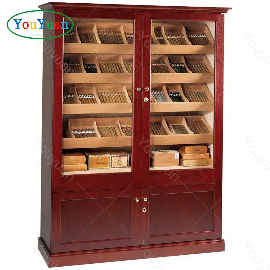 Vendita calda Cigar Store scatola di sigari in legno espositore sigari armadietto per sigarette