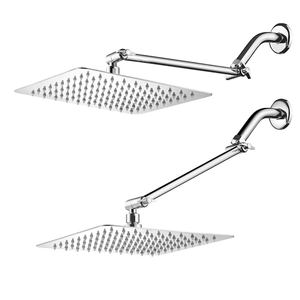 Pommeau de douche mural carré moderne en acier inoxydable de 10 pouces avec fonction pluie pour salle de bain d'appartement - Product Image 5