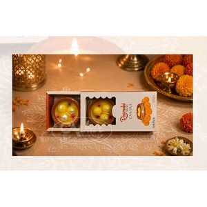 Bougie artisanale Aakar Candles SP-01 Rasmalai, parfum florale, pot en terre cuite, pour la décoration de la maison - Product Image 2