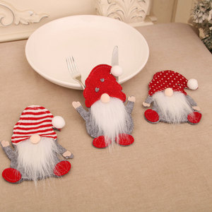 Nuevo juego de cubiertos de haderoles transfronterizos, bolsa de cubiertos de anciano sin rostro, juego de cubiertos Rudolph, decoraciones navideñas - Product Image 2
