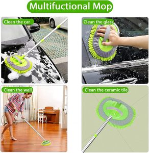 2 trong 1 Chenille sợi nhỏ lau không làm tổn thương sơn Scratch miễn phí xe làm sạch bàn chải Khăn lau bụi cho tự động RV Pickup xe buýt - Product Image 4
