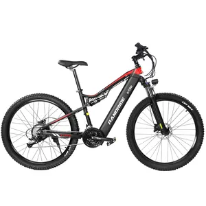 Ebike deportiva de 21 velocidades para adultos, bicicleta eléctrica de montaña de 1000W, 48V 17AH, suspensión completa de largo alcance, almacén de la UE