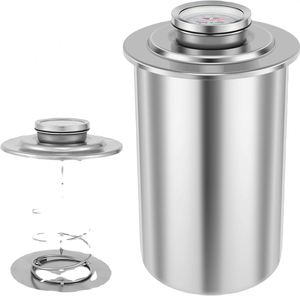 Olla a presión de acero inoxidable para cocinar carne, prensa para tocino y jamón, con termómetro, para uso doméstico - Product Image 1