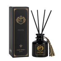 Diffuseur de parfum d'ambiance de luxe, diffuseur de parfum d'huile essentielle sans feu, ensemble de diffuseur de parfum à roseaux, diffuseur de parfum à roseaux longue durée, 50 ml