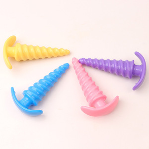 ปลั๊กเสียบก้นแบบหมุนได้ ทำจาก TPE สีชมพู ม่วง เหลือง น้ำเงิน ของเล่นทางเพศสำหรับผู้ใหญ่ - Product Image 2