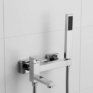 Tidgiugno raccordi per vasca da bagno <span class=keywords><strong>a</strong></span> parete <span class=keywords><strong>rubinetto</strong></span> per doccia monocomando Set doccia in ottone cromato miscelatore per vasca con doccetta - Product Image 5