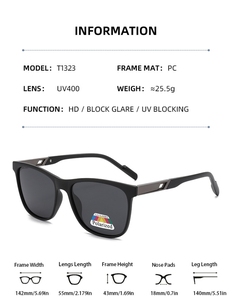 Lunettes de soleil polarisées pour sports professionnels, hommes, conduite, pêche, légères, luxe, style cyclisme, mode extérieure, protection UV - Product Image 2