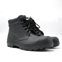 Bottes de travail décontractées en PVC noir avec logo personnalisé, imperméables, avec embout en acier, chaussures de sécurité industrielles pour la protection des pieds
