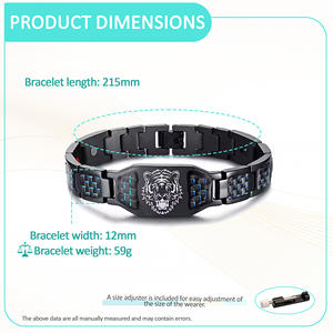 Brazalete de energía de terapia para hombres pulsera magnética de germanio japonés,Bio, acero inoxidable,salud, holograma,venta - Product Image 4