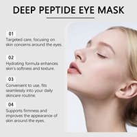 Masque pour les yeux personnalisé OEM ODM, masque pour les yeux hydratant hydrolysé, masque pour les yeux doux et respectueux de la peau, masque pour les yeux hydratant au collagène et aux peptides, masque pour les yeux en cristal