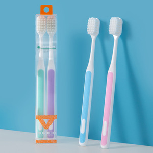 Morbid Toothbrush Set <b>Soft</b> Bristle High Density Couple Manual Toothbrush Blue Pink Purple Green - Product Image 1