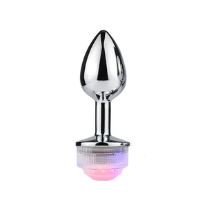 Productos sexuales para adultos, enchufe Anal remoto <span class=keywords><strong>de</strong></span> Metal sólido, luz LED, <span class=keywords><strong>cambio</strong></span> <span class=keywords><strong>de</strong></span> Color, Anal, corte trasero - Product Image 5