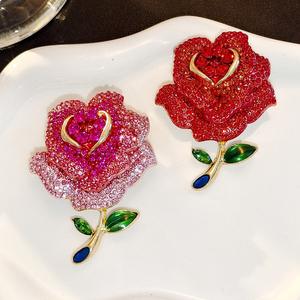 Broche Fleur de Rose de Qualité Supérieure pour Femme, en Alliage, Plaqué Or, Écologique, Idéale pour Fiançailles, Mariage, Fête, Cadeau - Product Image 6