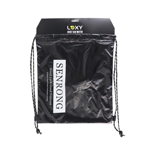 Custom Logo Canvas String Outdoor Sport <b>Backpack</b> Fashionable with Zipper Pocket Wholesales Lightweight <b>Drawstring</b> School Bag - Product Image 2