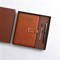 Carnet portable A5 en cuir PU de luxe et ensemble stylo écologiques avec logo personnalisable pour cadeaux d'entreprise. Cadeau d'affaires.