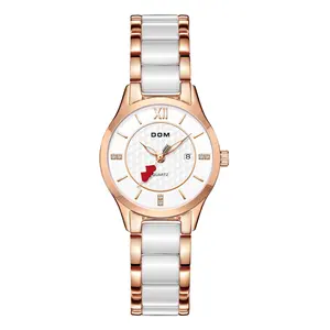 2023 newest brand luxury 316L stainless steel with plastic wrist quartz movement quartz watch for women