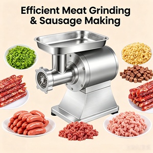 Machine à hacher la viande en acier inoxydable <span class=keywords><strong>AL</strong></span>-8, hachoir à viande commercial avec kit de remplissage de saucisses - Product Image 1