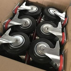 75 85 100 125 160 200 250mm Industrielle Gusseisen Core Gummi Swivel <span class=keywords><strong>Caster</strong></span> Räder - Product Image 6