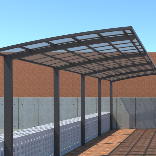 Flat Roof Carport Durable Aluminum Structure Waterproof Modern Design for Home and Villa Driveway