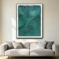 Art mural 3D abstrait moderne personnalisé en bois encadré, toile en cuir, décoration intérieure, vente en gros, projet hôtelier, fait main