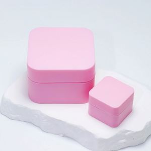 Cosmetic <b>Plastic</b> Face Hand Skincare Cream <b>Container</b> <b>Plastic</b> 5g 10g 20g 30g 50g <b>square</b> pink pp Jar Cream - Product Image 3