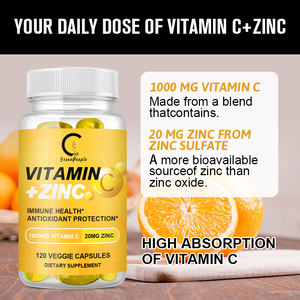 60 adet C vitamini + çinko kapsülleri endokrin sistemini geliştirir ve spor yara iyileşme ekibini destekler - Product Image 6